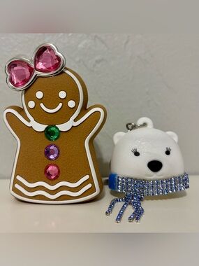 Bath & Body Works Gingerbread Girl/Polar Bear Pocketbac Sanitizer Holders